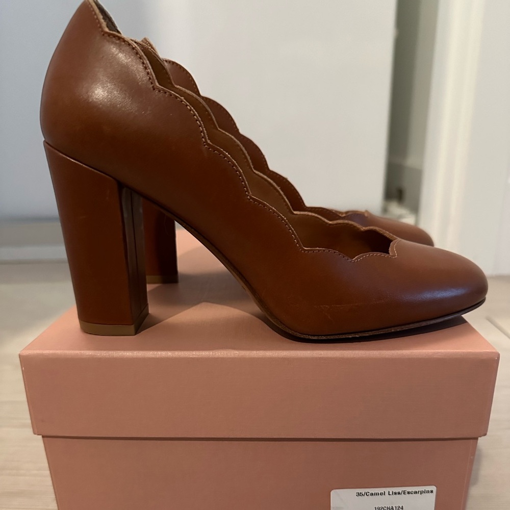 Sezane Palermo High Heels. Size 35 / 5. Color camel.